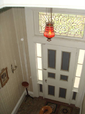 Front door of Mackay Mansion