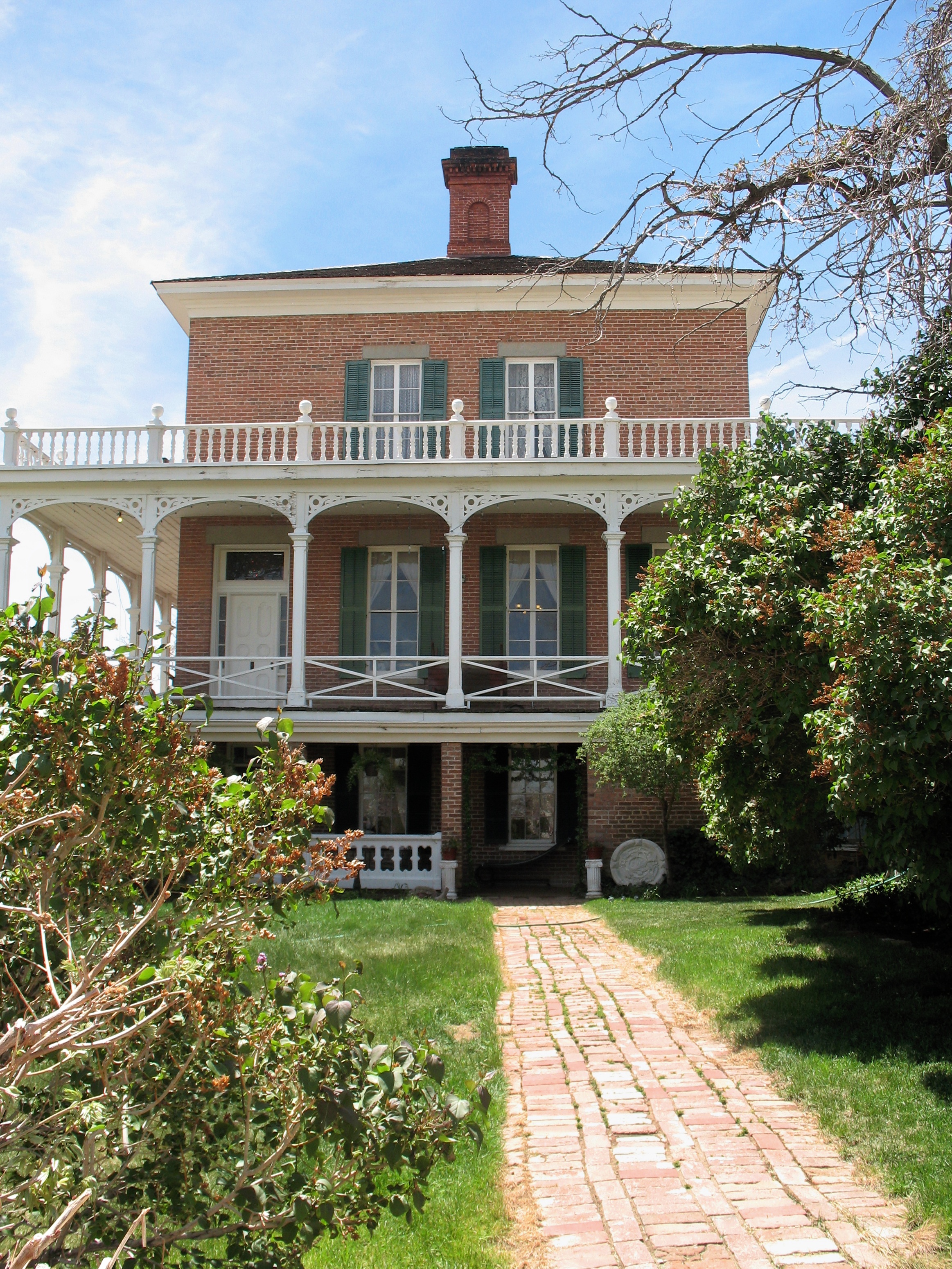 The back part of Mackay Mansion